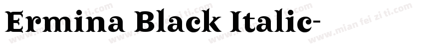 Ermina Black Italic字体转换